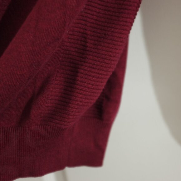 COPY - Dinero Milano dark red cotton blend vneck sweater size XXL - Picture 4 of 9